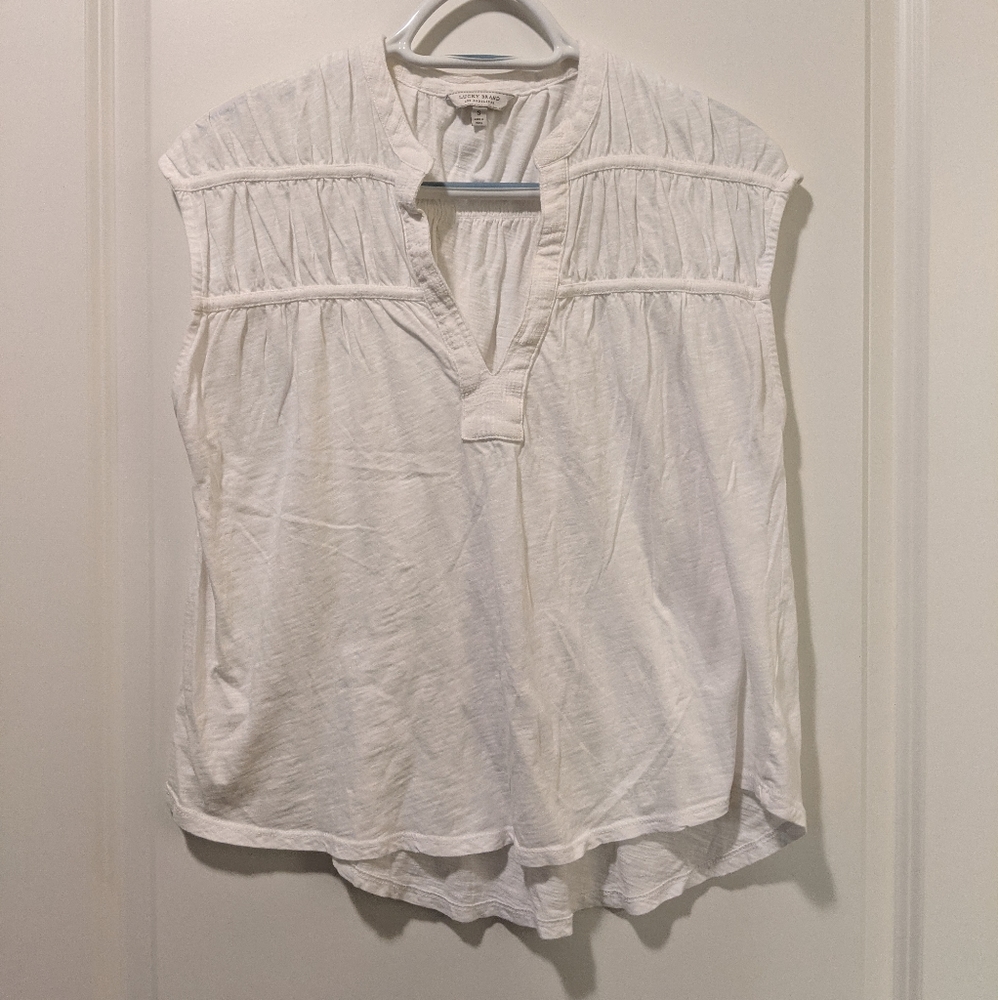 Lucky Brand Tank Top, Small, White